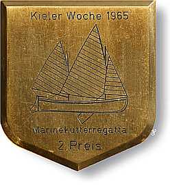 sailing badge Marinekutterregatta Kiel Plakette 1965