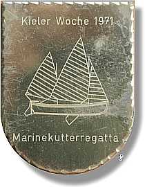 sailing badge Marinekutterregatta Kiel Plakette 1971
