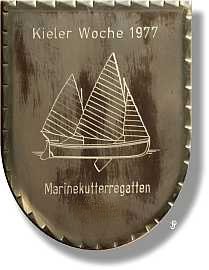 sailing badge Marinekutterregatta Kiel Plakette 1977