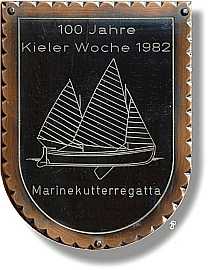 sailing badge Marinekutterregatta Kiel Plakette 1982