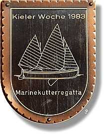 sailing badge Marinekutterregatta Kiel Plakette 1983
