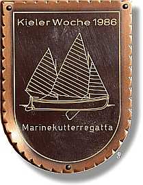 sailing badge Marinekutterregatta Kiel Plakette 1986