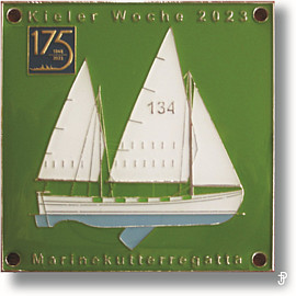 sailing badge Marinekutterregatta Kiel Plakette 2023