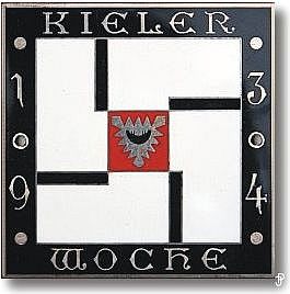 enamelled sailing badge Kieler Woche Plakette 1934