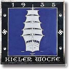 enamelled sailing badge Kieler Woche Plakette 1935