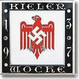 enamelled sailing badge Kieler Woche Plakette 1937