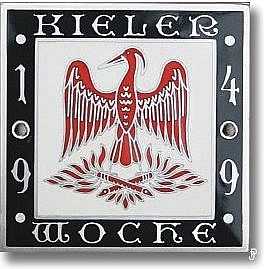 enamelled sailing badge Kieler Woche Plakette 1949
