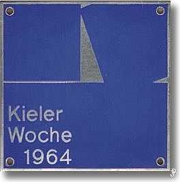 enamelled sailing badge Kieler Woche Plakette 1964