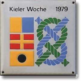 enamelled sailing badge Kieler Woche Plakette 1979