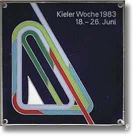 sailing badge Kieler Woche Plakette 1983