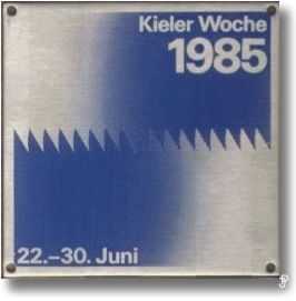 sailing badge Kieler Woche Plakette 1985