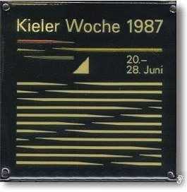sailing badge Kieler Woche Plakette 1987