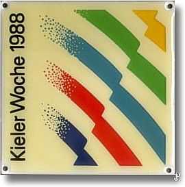 sailing badge Kieler Woche Plakette 1988